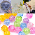 crack round acrylic beads crystal